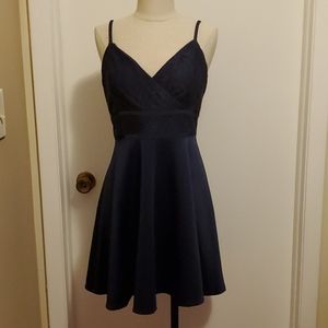 NWT:Francescas trim flare dress